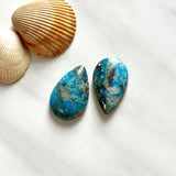 Large Sky Blue Teardrop Ithaca Peak Turquoise, Set of 2 Background