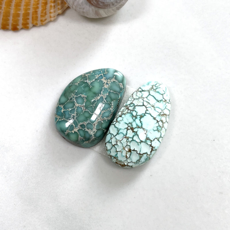 Medium Mixed Freeform Carico Lake Turquoise, Set of 2 Background