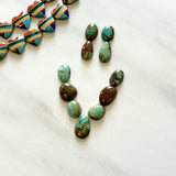 Small Mint Green Mixed Tyrone Turquoise, Set of 11 Background