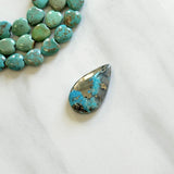 Large Sky Blue Teardrop Ithaca Peak Turquoise Background