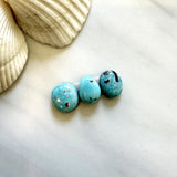 Small Sky Blue Freeform Blue Moon Turquoise, Set of 3 Background
