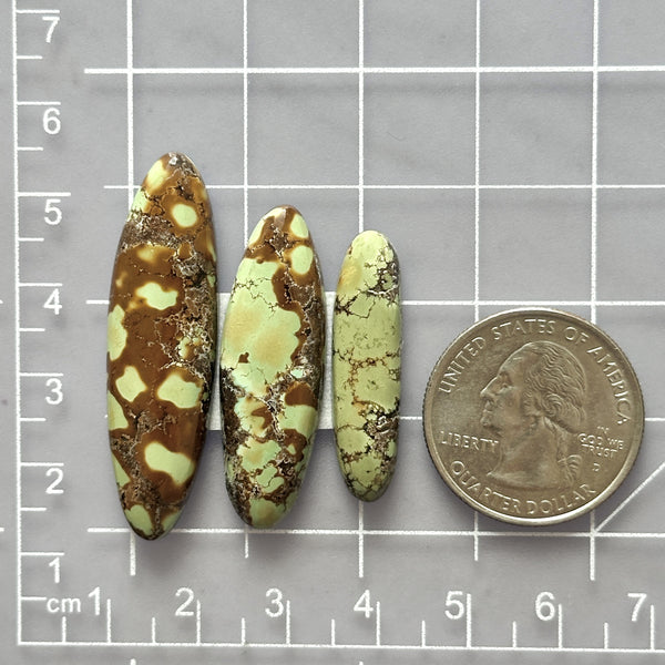 Large Earth Brown Surfboard Treasure Mountain Turquoise, Set of 3 Dimensions