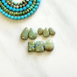 Small Mint Green Mixed Treasure Mountain Turquoise, Set of 8 Background