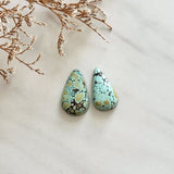 Medium Sky Blue Teardrop Giraffe Turquoise, Set of 2 Background