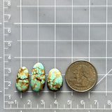 Small Sky Blue Oval Number 8 Turquoise, Set of 3 Dimensions