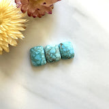 Small Sky Blue Square Namtso Lake Turquoise, Set of 3 Background