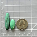 Large Deep Green Mixed Crescent Lake Variscite, Set of 2 Dimensions