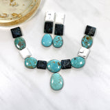 Small Mixed Mixed Mixed Turquoise, Set of 18 Background