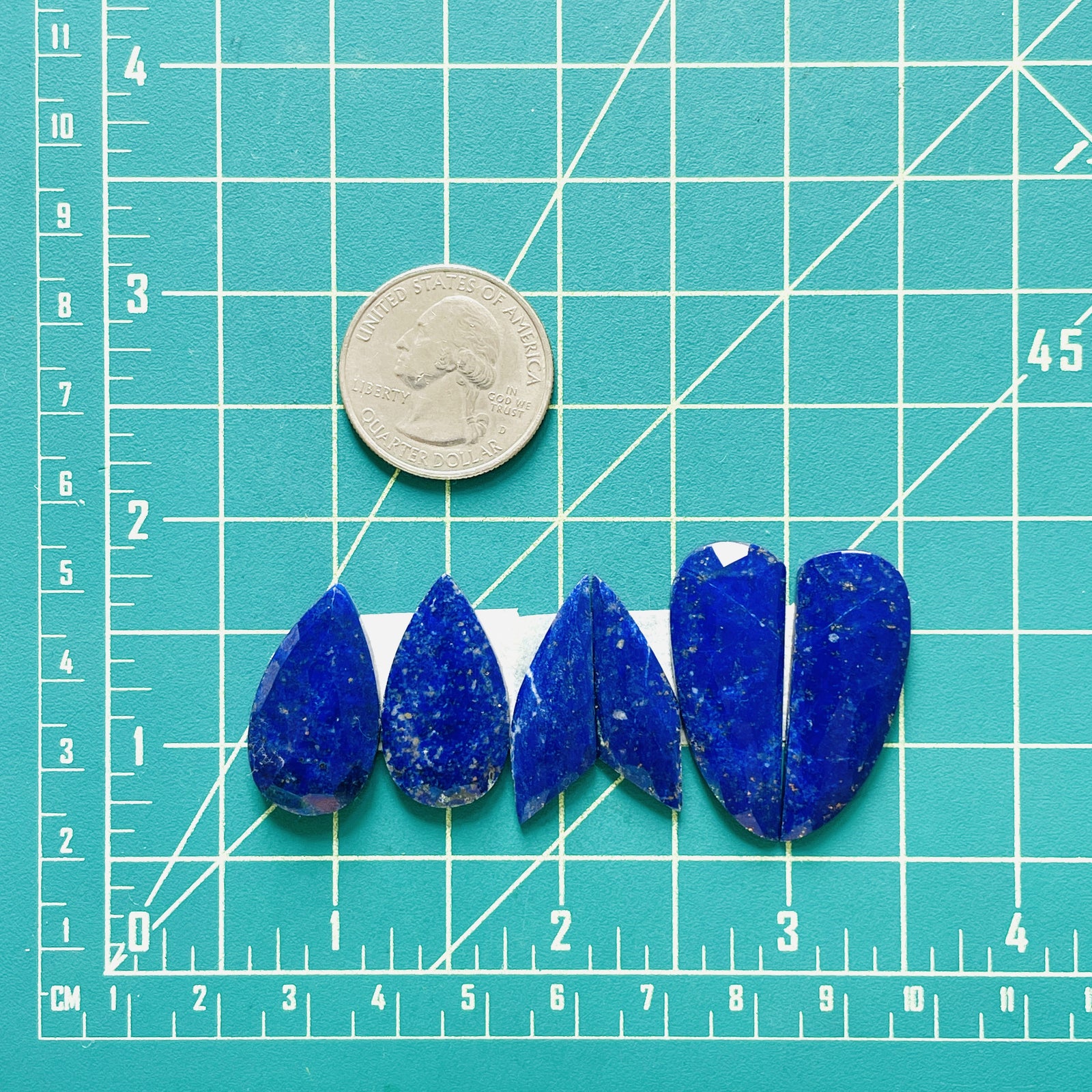 Large Deep Blue Mixed Lapis Lazuli, Set of 6 - Turquoise Moose