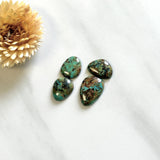 Small Sea Green Mixed Number 8 Turquoise, Set of 4 Background