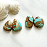 Medium Sky Blue Mixed Royston Turquoise, Set of 4 Background