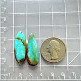 Large Sky Blue Mixed Royston Turquoise, Set of 2 Dimensions