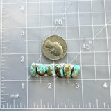 Small Sky Blue Freeform Number 8 Turquoise, Set of 6 Dimensions