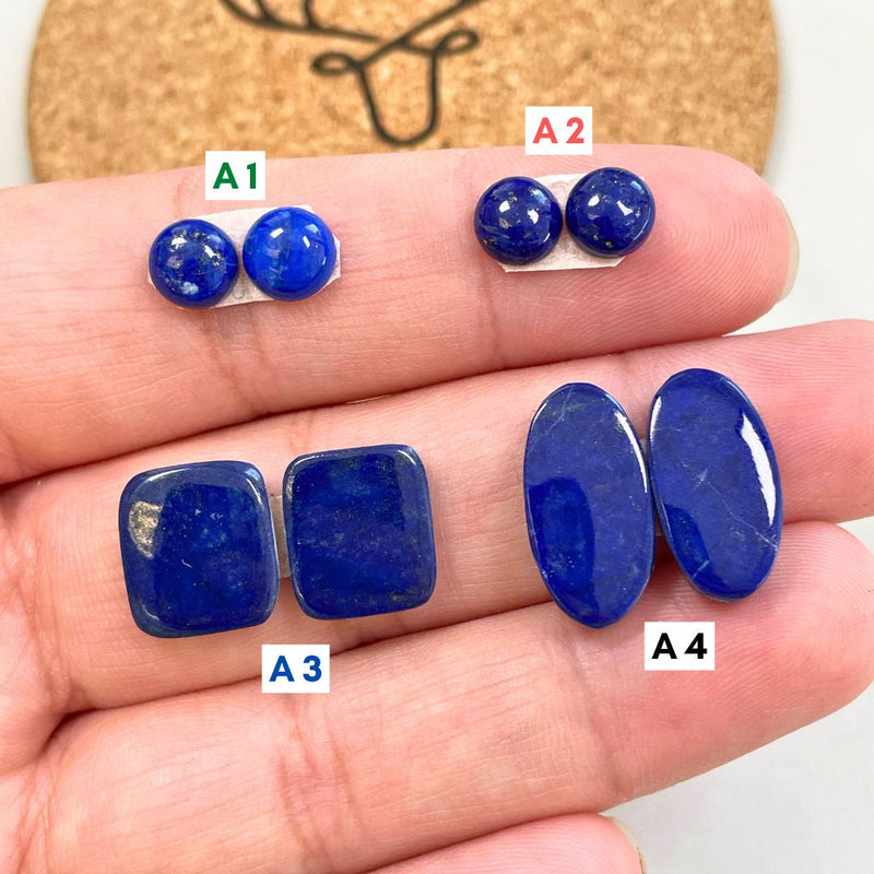 2. Small Round Lapis Lazuli, Set of 2 - 102724