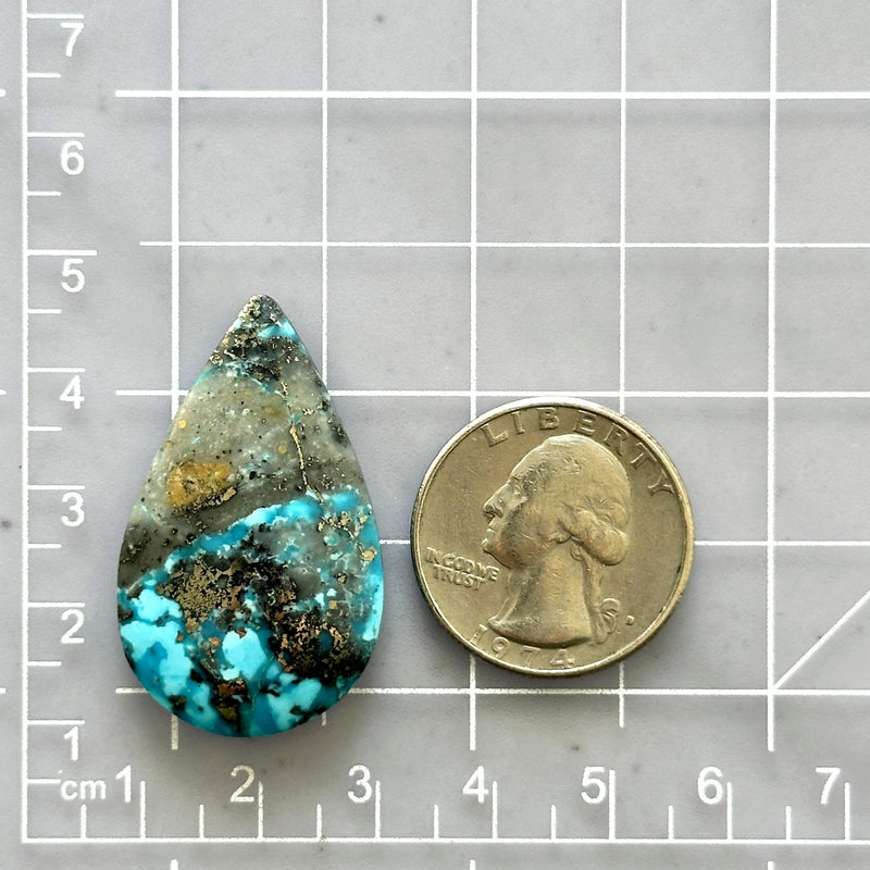 Large Sky Blue Teardrop Ithaca Peak Turquoise Dimensions