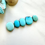 Small Sky Blue Mixed Kingman Turquoise, Set of 5 Background