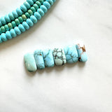 Small Faint Blue Mixed Sand Hill Turquoise, Set of 6 Background