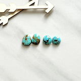 Small Sky Blue Mixed Number 8 Turquoise, Set of 4 Background