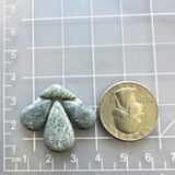 Small Purple Mixed Purple Lavender Variscite, Set of 4 Dimensions