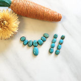 Small Sky Blue Mixed Kingman Turquoise, Set of 16 Background