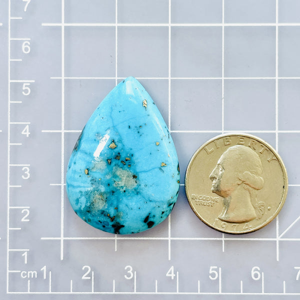 Large Sky Blue Teardrop Ithaca Peak Turquoise Dimensions