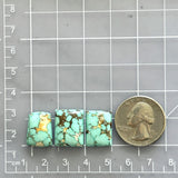 Small Faint Green Bar Namtso Lake Turquoise, Set of 3 Dimensions