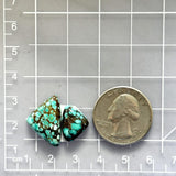 Small Deep Blue Triangle Bamboo Mountain Turquoise, Set of 2 Dimensions