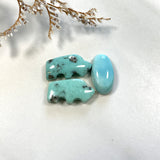 Small Sky Blue Mixed Sonora Turquoise, Set of 3 Background