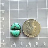 Small Bamboo Green Half Moon Bamboo Mountain Turquoise, Set of 2 Dimensions