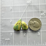 Medium Sea Green Teardrop Treasure Mountain Turquoise, Set of 2 Dimensions