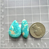 Large Sky Blue Mixed Royston Turquoise, Set of 2 Dimensions