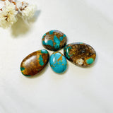 Medium Ocean Blue Mixed Royston Turquoise, Set of 4 Background