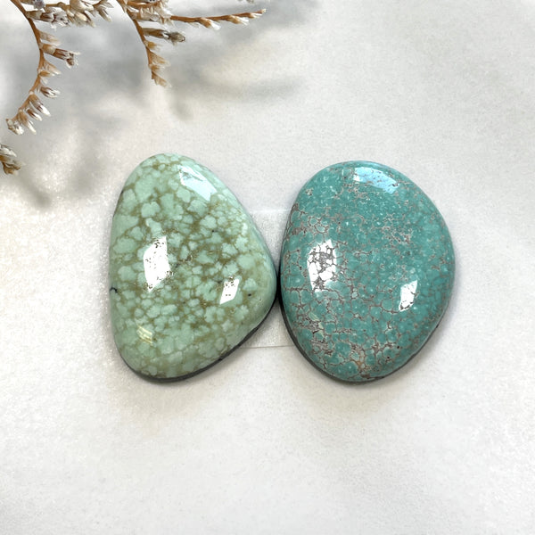 Large Mixed Freeform Carico Lake Turquoise, Set of 2 Background