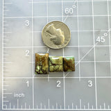 Medium Earth Brown Bar Treasure Mountain Turquoise, Set of 3 Dimensions