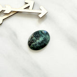 Large Ocean Blue Oval Crescent Lake Variscite Background