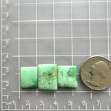 Medium Mint Green Bar Crescent Lake Variscite, Set of 3 Dimensions