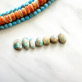 Small Sky Blue Mixed Royston Turquoise, Set of 7 Background
