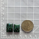 Medium Ocean Blue Bar Bamboo Mountain Turquoise, Set of 2 Dimensions