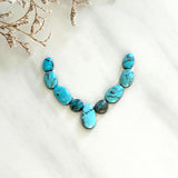 Small Sky Blue Mixed Sonora Turquoise, Set of 9 Background