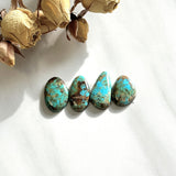 Medium Sky Blue Mixed Number 8 Turquoise, Set of 4 Background