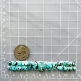Small Sky Blue Mixed Lone Mountain Turquoise, Set of 21 Dimensions