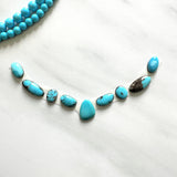 Small Sky Blue Mixed Yungai Turquoise, Set of 9 Background