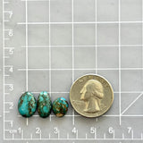 Small Ocean Blue Mixed Paiute Turquoise, Set of 3 Dimensions