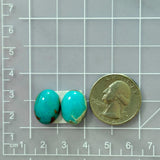 Small Sky Blue Oval Carico Lake Turquoise, Set of 2 Dimensions