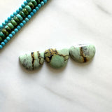 Medium Mint Green Half Moon Crescent Lake Variscite, Set of 3 Background