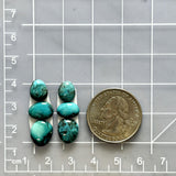 Small Sky Blue Mixed Kingman Turquoise, Set of 6 Dimensions