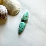 Small Mint Green Triangle Namtso Lake Turquoise, Set of 2 Background
