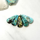 Medium Mixed Teardrop Mixed Turquoise, Set of 5 Background