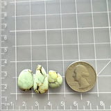 Small Faint Green Mixed Crescent Lake Variscite, Set of 3 Dimensions
