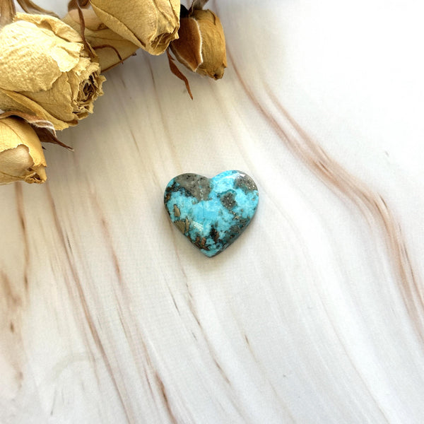 Large Sky Blue Heart Ithaca Peak Turquoise Background